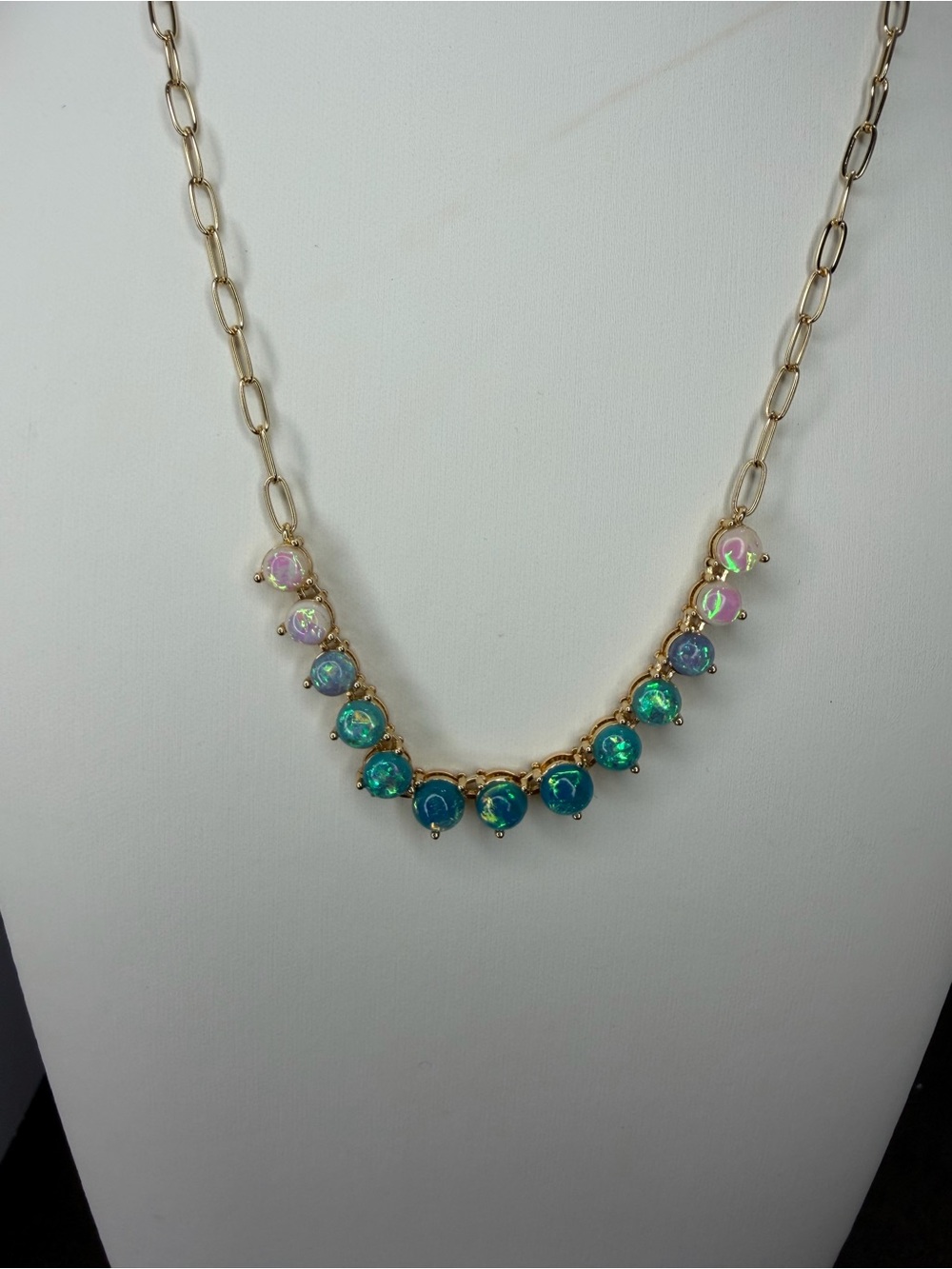 Park Lane Women’s Bali Necklace Gold Tropical Opal Casual Statement Necklace NWT - Picture 3 of 4